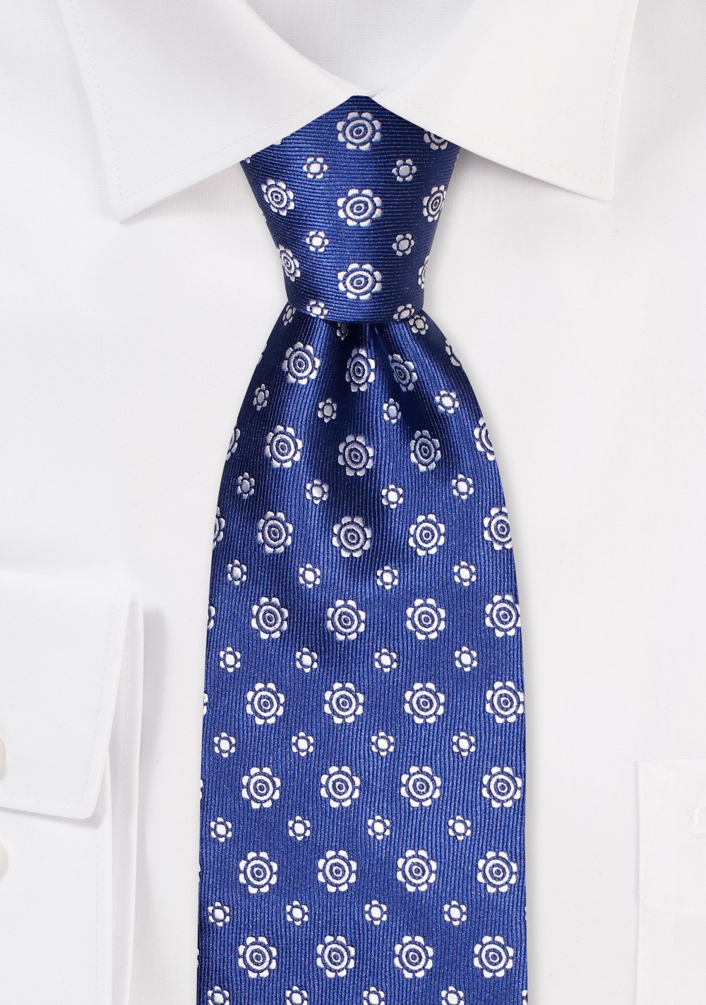 Royal Blue Tie with Silver