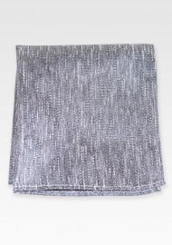 Stone Gray Linen Textured Pocket Square