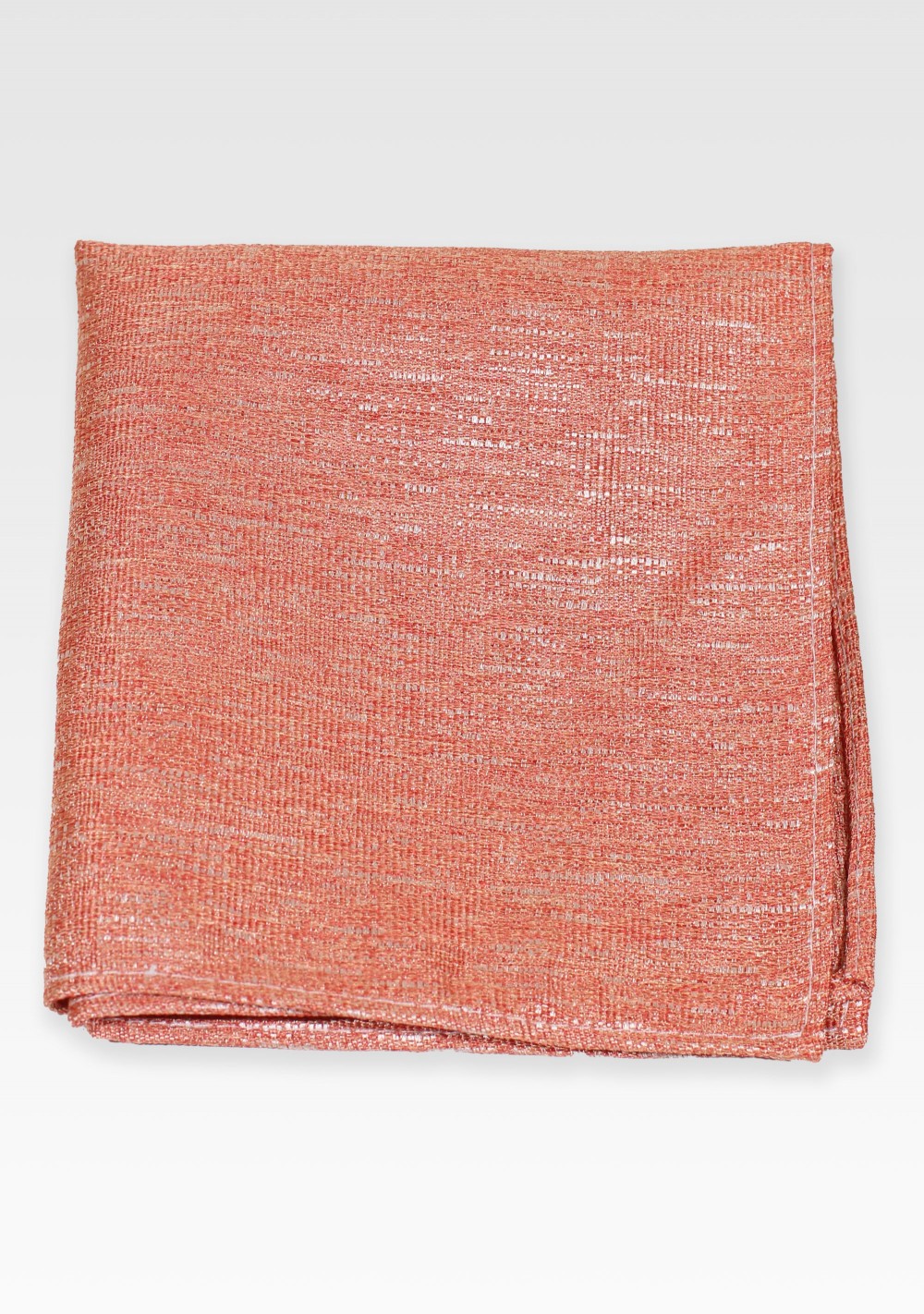Linen Texture Pocket Square in Sundial Orange