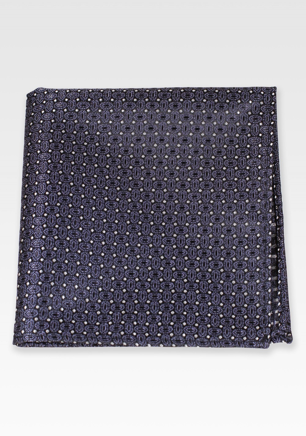 Patterned Pocket Square in Dark Charcoal Gray