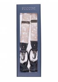 Dress Suspender in Ivory Champagne Floral Design in Gift Box
