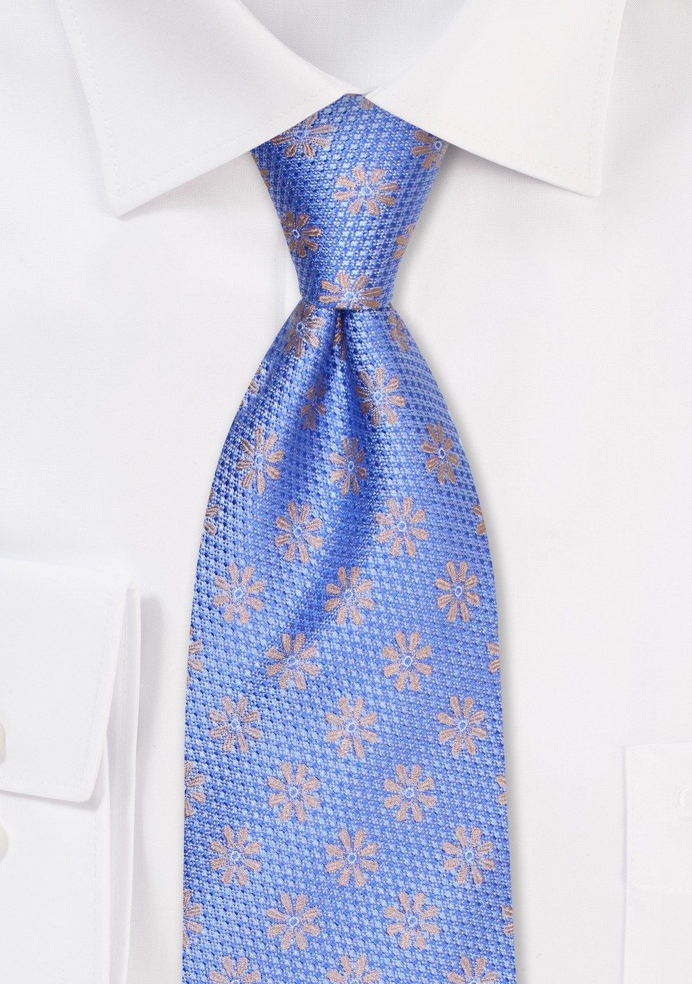 Silk Tie in Royal Blue and Gold | Woven Silk Mens Tie in Royal Blue and ...