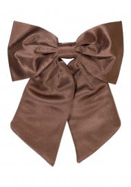 Hair Bow in Solid Walnut Front