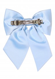 Hair Bow in Ice Blue Back Clip