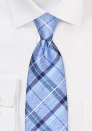 XL Plaid Tie in Blue