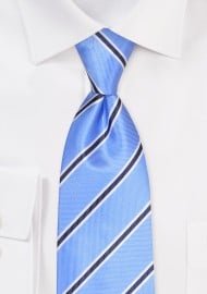 Light Blue and Golden Stripe Tie in XL