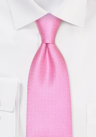 Textured Pink Tie in XL Length