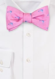 Pink Bow Tie with Sailfish