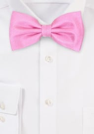 Matte Pink Bow Tie in Pure Silk