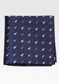 Nautical Themed Pocket Square in Navy