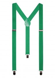Elastic Band Suspender in Emerald Green