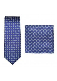 Amethyst Blue Paisley Tie Set