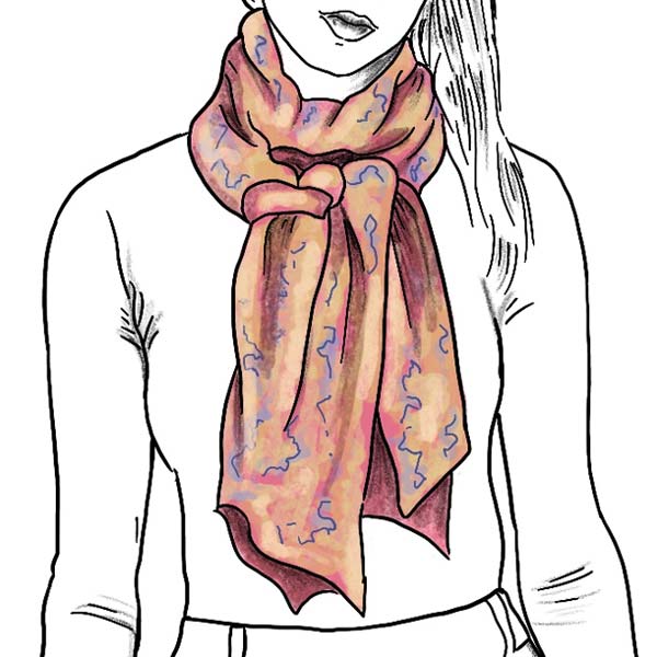 silk scarf winter knot