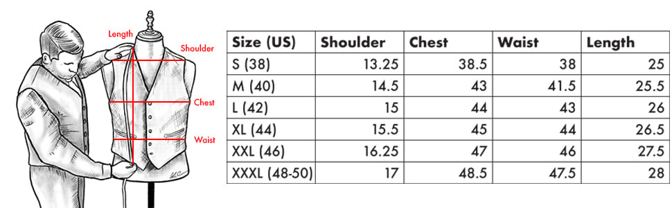 sizing measurements bows-n-ties vests