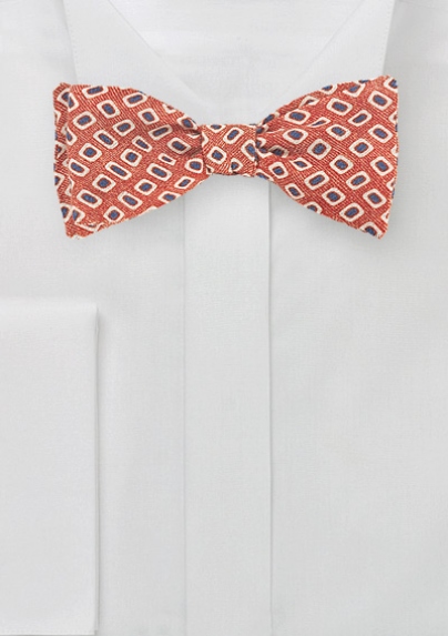 Mod Bow Tie in Burnt Orange