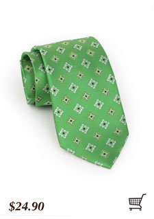 Regal Green Silk Tie