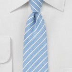 Designer Striped Dusty Blue Tie