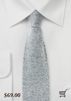 gray cashmere mens knit necktie