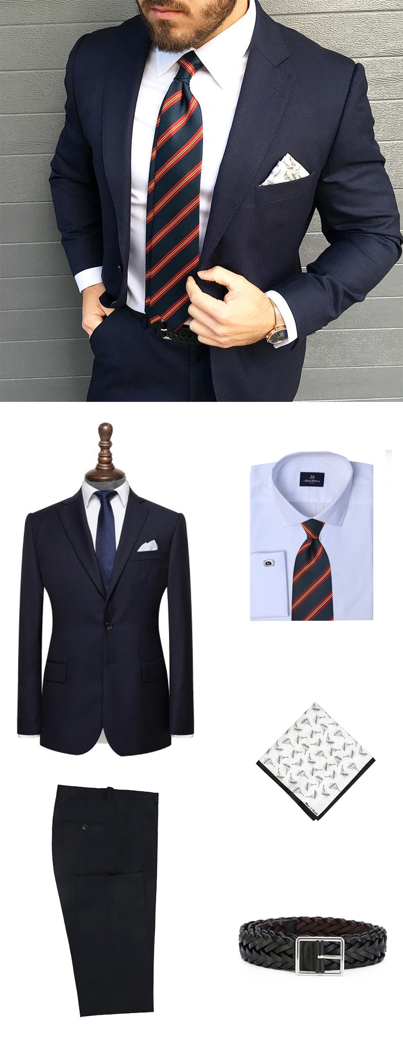 Regimental Tie and Custom Suit