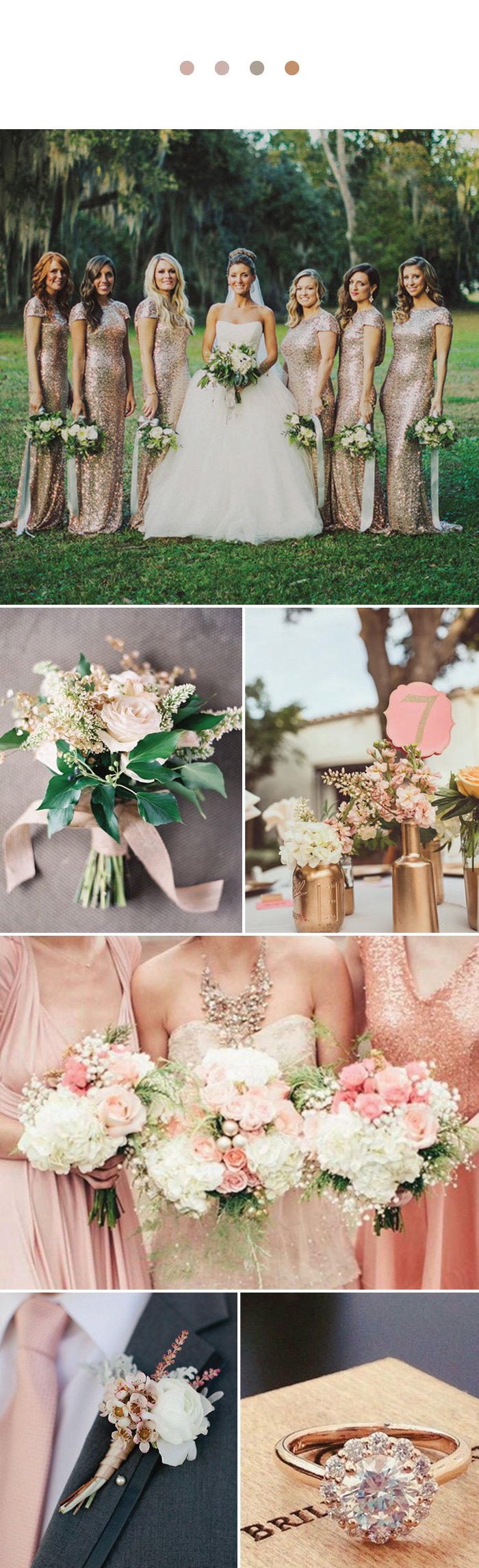 Weddings Ideas for Rose Gold