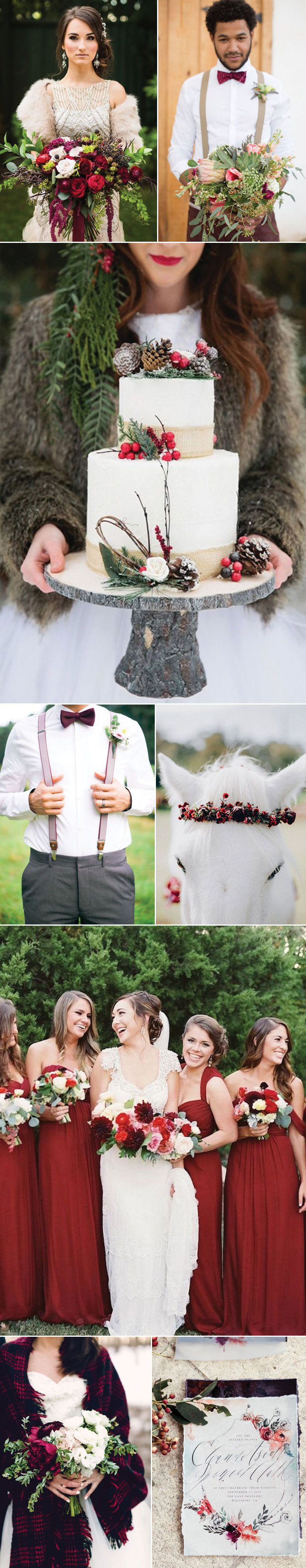 Winter Wedding in Berry Hues