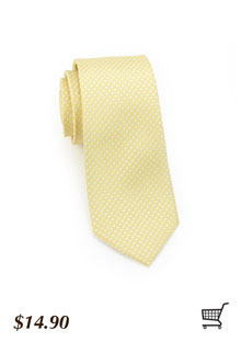 Pin Dot Yellow Skinny Tie