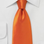 Skinny Tie in Tangerine Orange