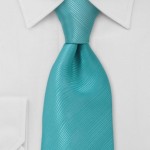 Turquoise Tie With Wave