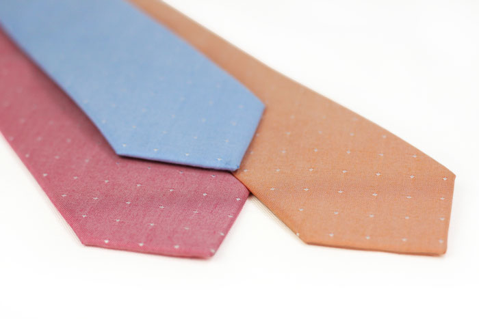 summer cotton polka dot neckties