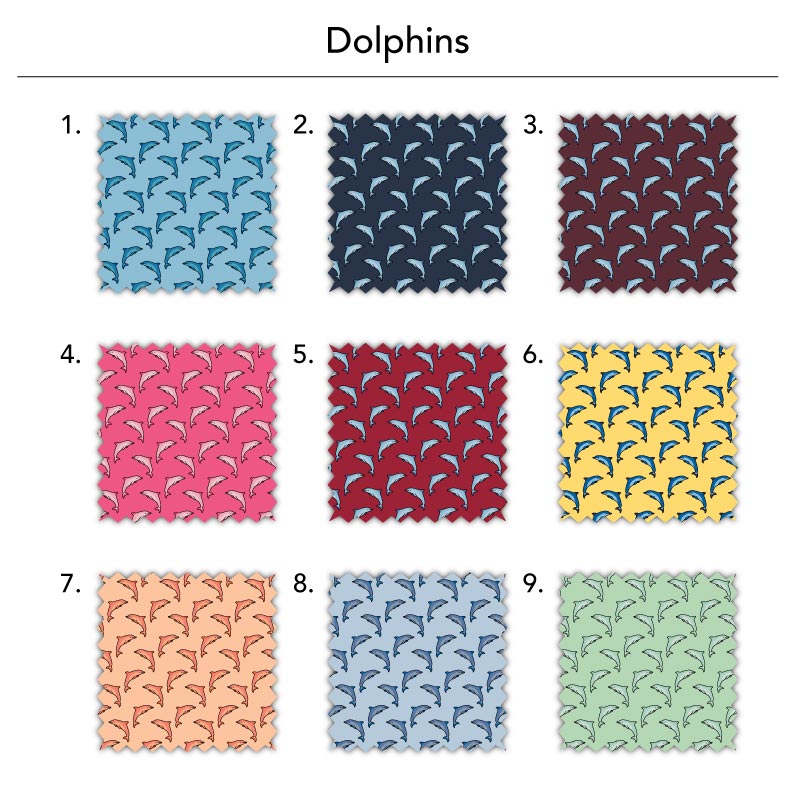 Dolphin Print Neckties