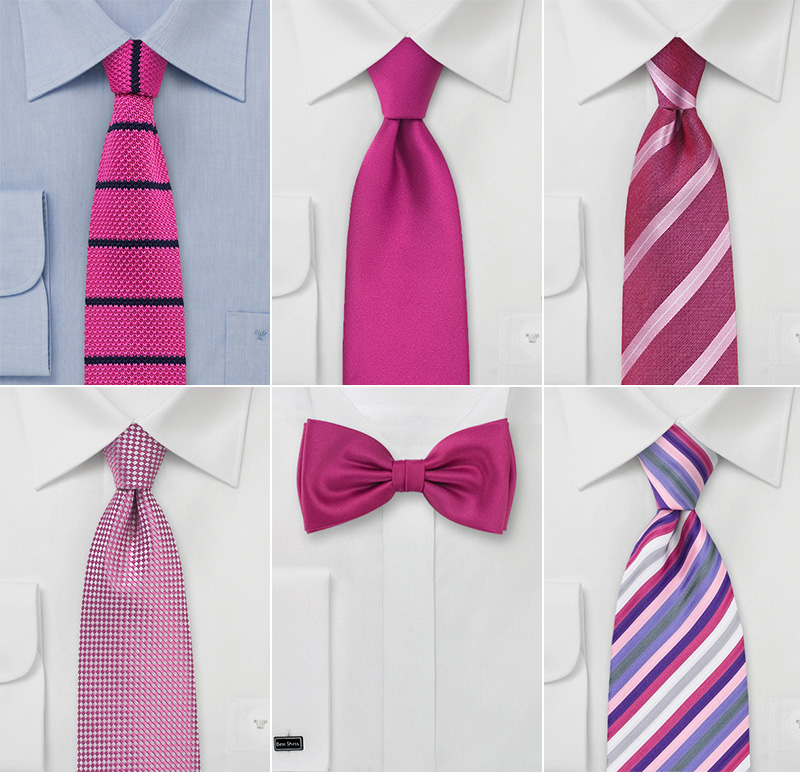 Wedding Inspiration in All Pinks | Wedding Neckties in Pink