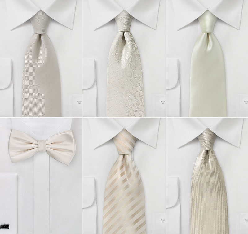Wedding Inspiration For Vintage Whites | Wedding Ties in Vintage Whites